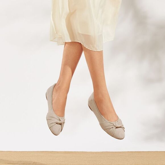 Vivaia Almond-Toe Knotted Flats (Bibi) - Picture 2 of 10